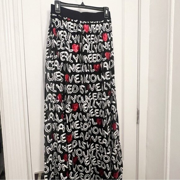 Alice + Olivia Stylish Black and Red Women's Skirt - size 2 - Picture 2 of 8